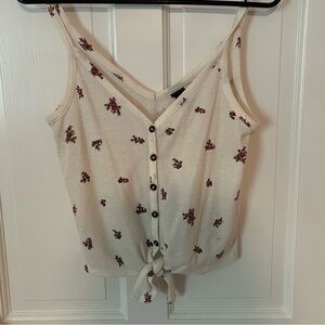 Floral cropped tank